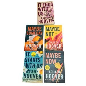 Colleen Hoover  Lot 5 Paperback It Ends With Us It Starts With Us Maybe Series